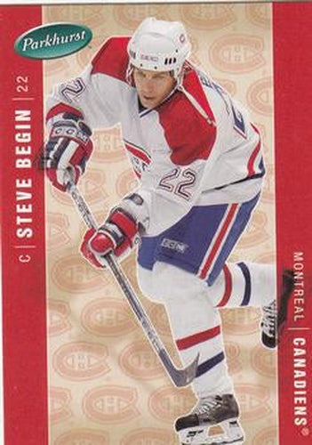 #257 Steve Begin - Montreal Canadiens - 2005-06 Parkhurst Hockey