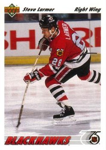 #257 Steve Larmer - Chicago Blackhawks - 1991-92 Upper Deck Hockey
