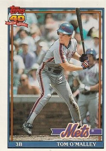 #257 Tom O'Malley - New York Mets - 1991 O-Pee-Chee Baseball