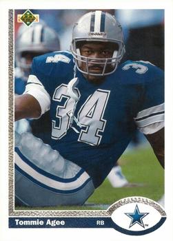 #257 Tommie Agee - Dallas Cowboys - 1991 Upper Deck Football
