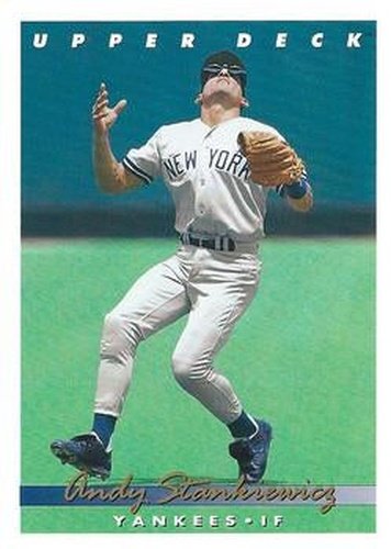 #257 Andy Stankiewicz - New York Yankees - 1993 Upper Deck Baseball