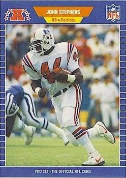 #257 John Stephens - New England Patriots - 1989 Pro Set Football