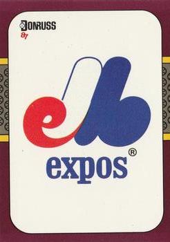 #257 Expos Logo - Montreal Expos - 1987 Donruss Opening Day Baseball