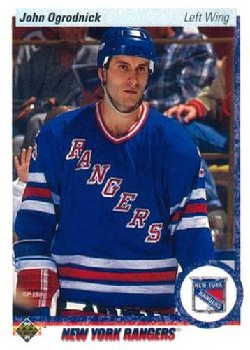 #258 John Ogrodnick - New York Rangers - 1990-91 Upper Deck Hockey