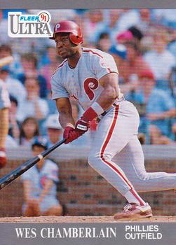 #258 Wes Chamberlain - Philadelphia Phillies - 1991 Ultra Baseball