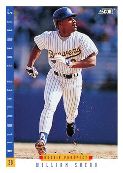 #258 William Suero - Milwaukee Brewers - 1993 Score Baseball