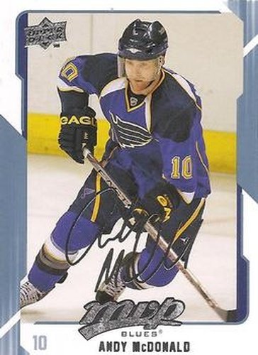 #258 Andy McDonald - St. Louis Blues - 2008-09 Upper Deck MVP Hockey