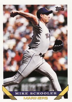 #258 Mike Schooler - Seattle Mariners - 1993 Topps Baseball