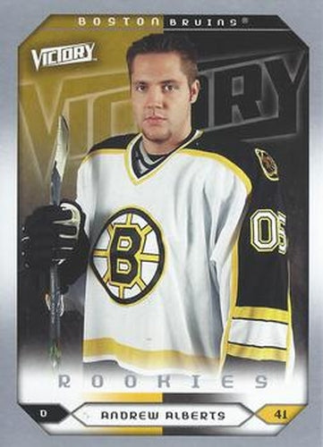 #258 Andrew Alberts - Boston Bruins - 2005-06 Upper Deck Victory Hockey