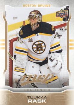 #258 Tuukka Rask - Boston Bruins - 2014-15 Upper Deck MVP Hockey