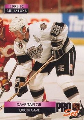 #258 Dave Taylor - Los Angeles Kings - 1992-93 Pro Set Hockey