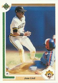 #258 Jose Lind - Pittsburgh Pirates - 1991 Upper Deck Baseball