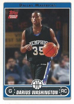 #258 Darius Washington - Dallas Mavericks - 2006-07 Topps Basketball