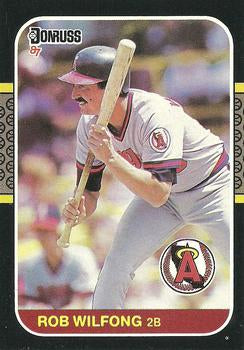 #258 Rob Wilfong - California Angels - 1987 Donruss Baseball