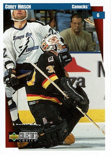 #258 Corey Hirsch - Vancouver Canucks - 1997-98 Collector's Choice Hockey