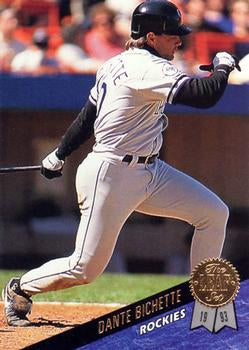 #258 Dante Bichette - Colorado Rockies - 1993 Leaf Baseball