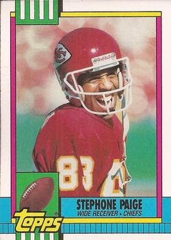 #258 Stephone Paige - Kansas City Chiefs - 1990 Topps Football