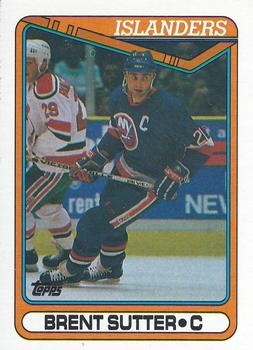 #258 Brent Sutter - New York Islanders - 1990-91 Topps Hockey