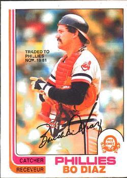 #258 Bo Diaz - Philadelphia Phillies - 1982 O-Pee-Chee Baseball