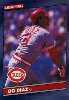 #258 Bo Diaz - Cincinnati Reds - 1986 Leaf Baseball