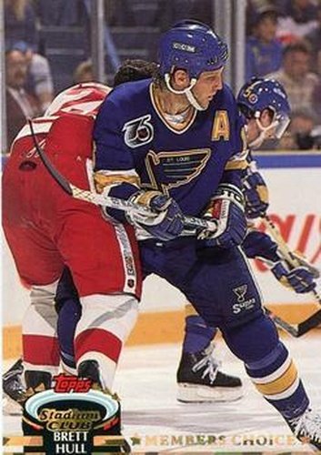 #258 Brett Hull - St. Louis Blues - 1992-93 Stadium Club Hockey