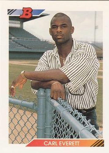 #258 Carl Everett - New York Yankees - 1992 Bowman Baseball