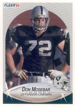 #258 Don Mosebar - Los Angeles Raiders - 1990 Fleer Football