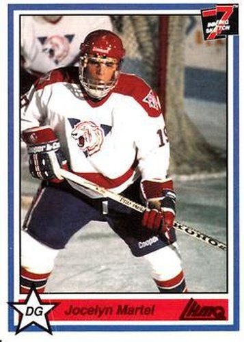 #258 Jocelyn Martel - Victoriaville Tigres - 1990-91 7th Inning Sketch QMJHL Hockey