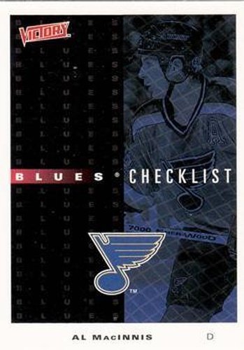#258 Blues Checklist - St. Louis Blues - 1999-00 Upper Deck Victory Hockey