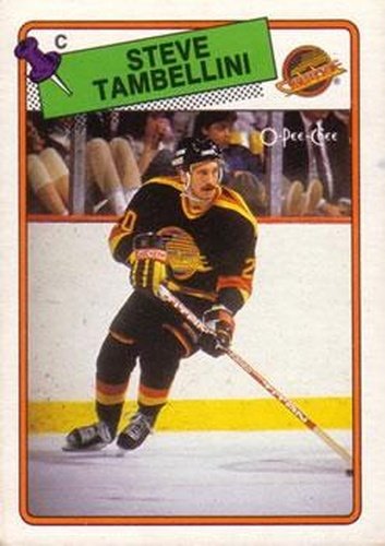 #258 Steve Tambellini - Vancouver Canucks - 1988-89 O-Pee-Chee Hockey