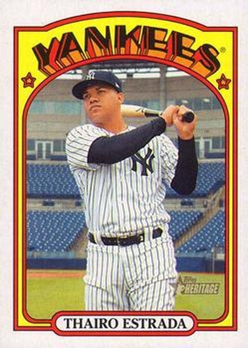 #258 Thairo Estrada - New York Yankees - 2021 Topps Heritage Baseball