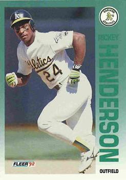 #258 Rickey Henderson - Oakland Athletics - 1992 Fleer Baseball
