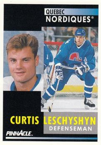 #258 Curtis Leschyshyn - Quebec Nordiques - 1991-92 Pinnacle Hockey