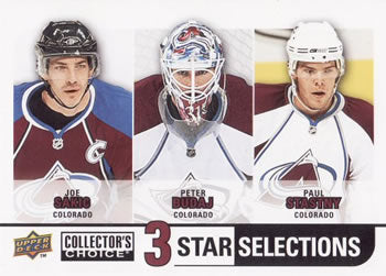 #258 Joe Sakic / Peter Budaj / Paul Stastny - Colorado Avalanche - 2008-09 Collector's Choice Hockey