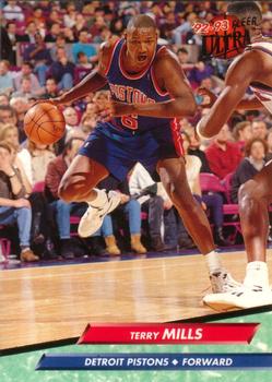 #258 Terry Mills - Detroit Pistons - 1992-93 Ultra Basketball