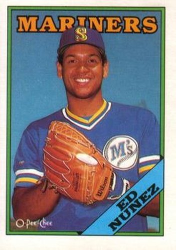 #258 Ed Nunez - Seattle Mariners - 1988 O-Pee-Chee Baseball