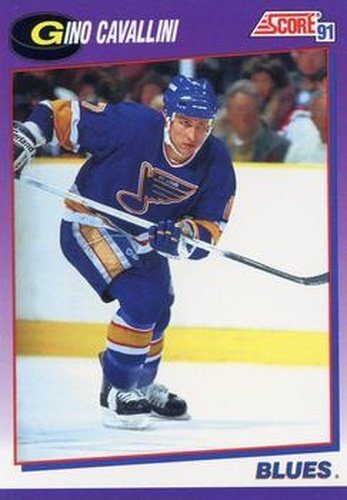 #258 Gino Cavallini - St. Louis Blues - 1991-92 Score American Hockey