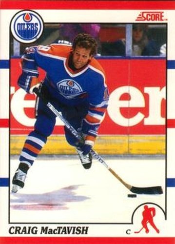 #258 Craig MacTavish - Edmonton Oilers - 1990-91 Score Canadian Hockey
