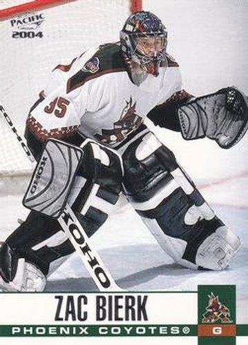 #258 Zac Bierk - Phoenix Coyotes - 2003-04 Pacific Hockey
