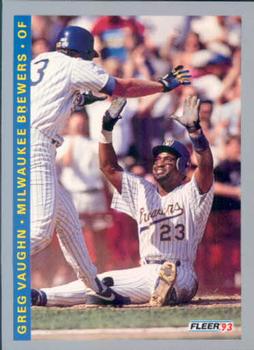 #258 Greg Vaughn - Milwaukee Brewers - 1993 Fleer Baseball
