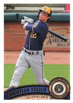 #258 Christian Yelich - Milwaukee Brewers - 2021 Topps Archives Baseball