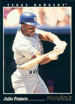 #104 Julio Franco - Texas Rangers - 1993 Pinnacle Baseball
