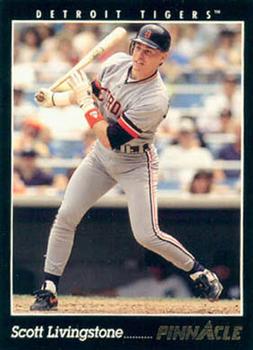 #106 Scott Livingstone - Detroit Tigers - 1993 Pinnacle Baseball
