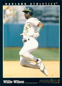#141 Willie Wilson - Oakland Athletics - 1993 Pinnacle Baseball