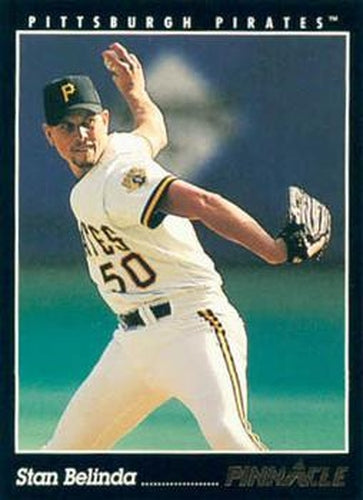 #142 Stan Belinda - Pittsburgh Pirates - 1993 Pinnacle Baseball