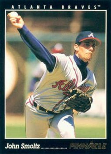 #143 John Smoltz - Atlanta Braves - 1993 Pinnacle Baseball
