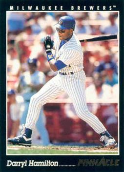 #144 Darryl Hamilton - Milwaukee Brewers - 1993 Pinnacle Baseball