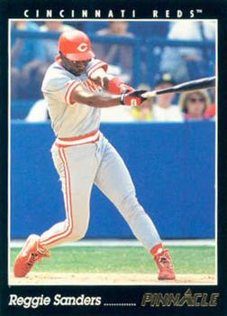 #158 Reggie Sanders - Cincinnati Reds - 1993 Pinnacle Baseball