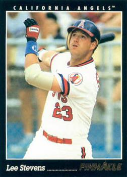 #169 Lee Stevens - California Angels - 1993 Pinnacle Baseball