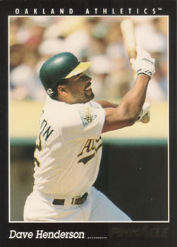 #170 Dave Henderson - Oakland Athletics - 1993 Pinnacle Baseball